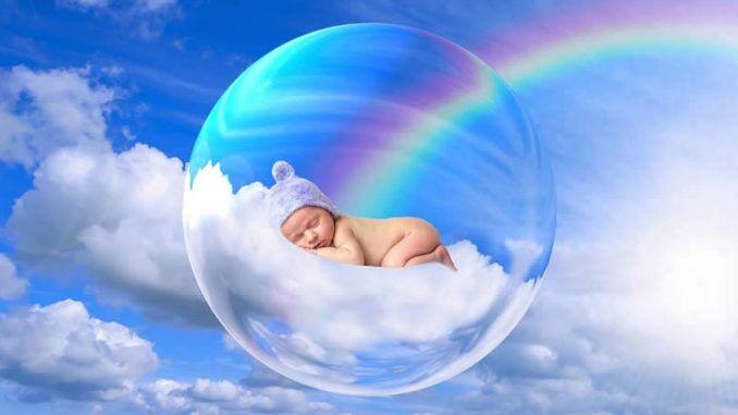 himmel-regenbogen-luftblase-baby