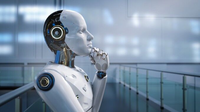künstliche Intelligenz transhuman Computermensch Roboter canva